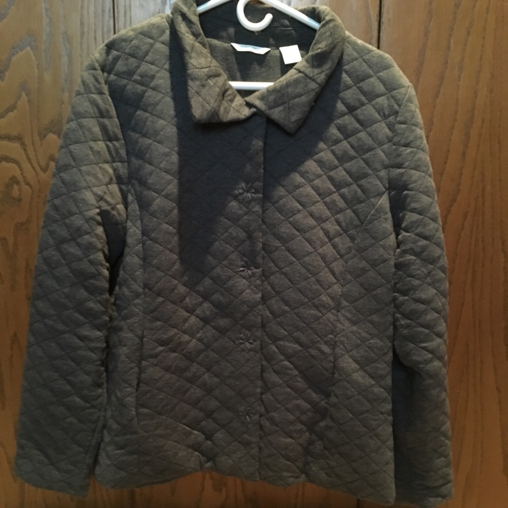 Gray quilted jacket